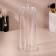 Organizer for storing cotton pads, with a lid, D 7 × 20 cm, in a cardboard box, the color is transparent