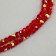 Glass beads, set 72 pcs., Size 1 pc. - 8 mm, red color