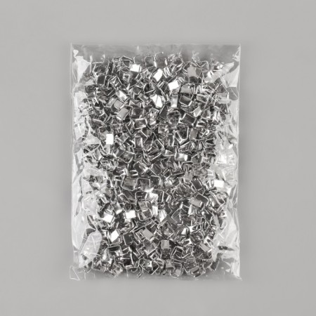 Lower limiter for zipper, metal, No. 3, 1000 ± 20 pcs, silver color-1