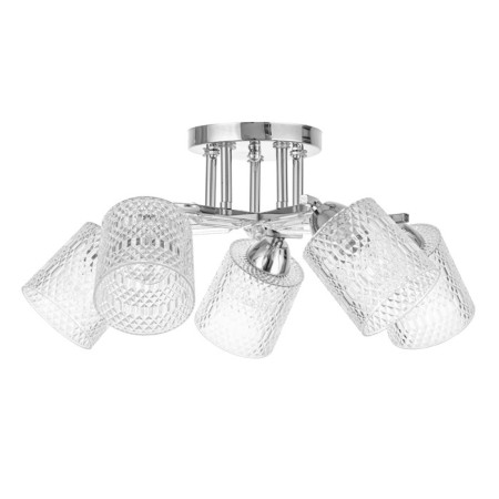 Ceiling chandelier "Amis" E27 5x40W chrome 52x52x22cm-4