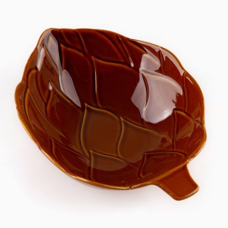 New Year! New Year's ceramic “Winter Forest” salad bowl, 20 x 17 cm, brown color-1