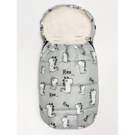 Winter fur "dinosaurs", size 105 cm, gray gray-1