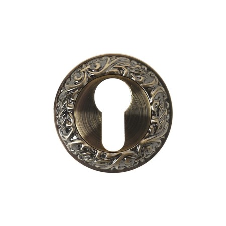 Decorative overlay Allur Art-R3 AB (K3200), for the cylinder mechanism, ancient bronze 1024