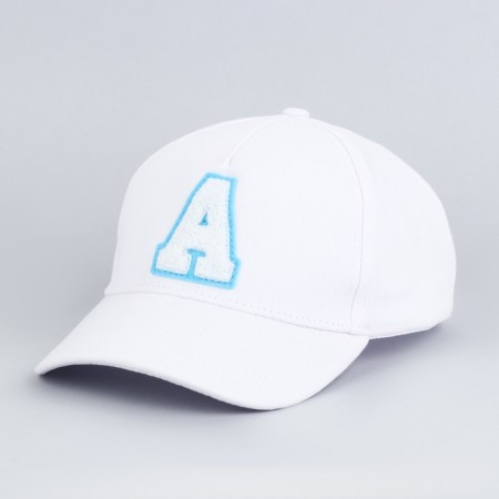 Women's cap "A", white color, rr 56-1