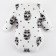 Body with a long sleeve "Raccoon" crumb I, the color white, height 56-62 cm
