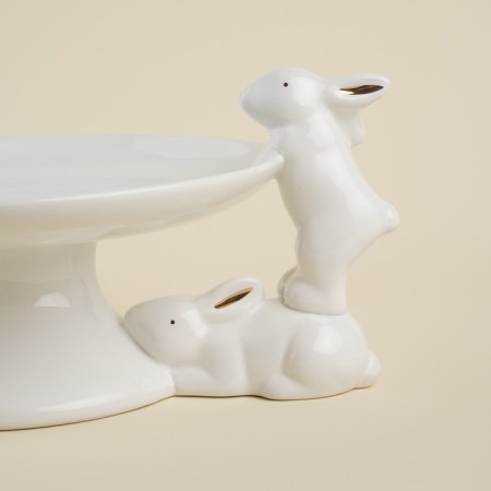 Serving ceramic SL Home "Forest Rabbit", 30.5 × 25 × 15.5 cm, white color-2