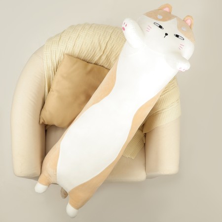 Soft toy-podushka "cat", 110 cm, beige color-1
