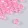 Plastic beads "Crystal polyhedron. Neon-pink" Transparent set of 20 g 1x1x1 cm
