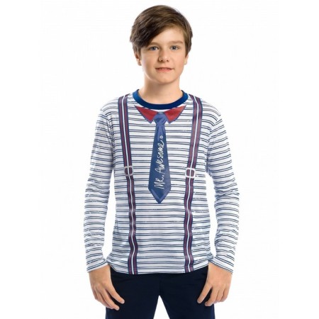 Longslit for the boy Pelican, height 140 cm, white color