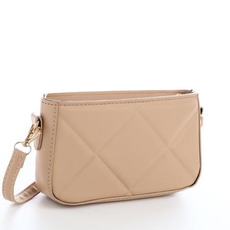 Cross-Bodi Bag on a zipper, beige color-1