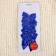 Decoration Christmas tree "Neon bow" (set 6 pcs) 8x7 cm, blue