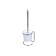 Brush-brush with a stand of Bush, for the toilet, silver