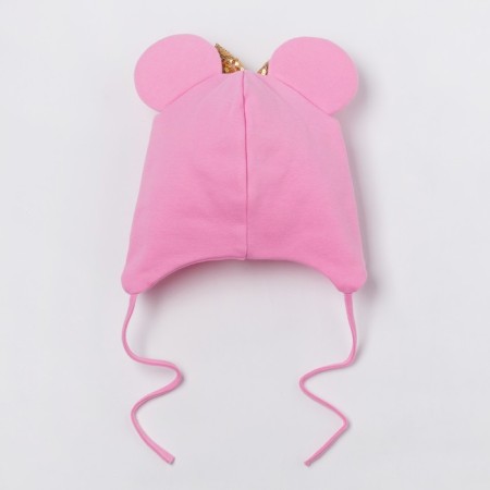 Hat for girls, pink color, size 50-54-4