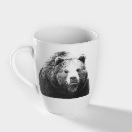 Porcelain mug "Bear", 300 ml, white-1