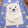 Bath cap with applique "Shy bear"