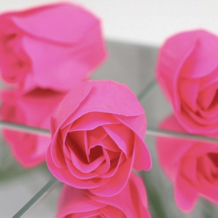 Soap roses, fuchsia, set 3 pcs.-2