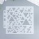 Plastic stencil "Geometry. Triangles" 13x14 cm