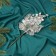 Decor "New Year's grace" Carved leaves, 33x17 cm, silver