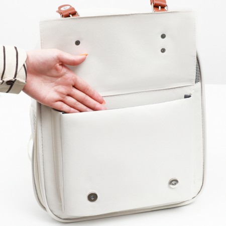 An animal-carp backpack 39 x 40 x 25 cm, white-10