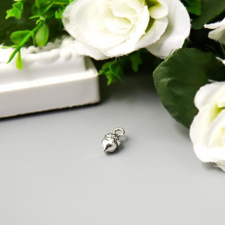 Decor Metal for creativity "Stock" silver (A40975) 1.3x0.6 cm-1