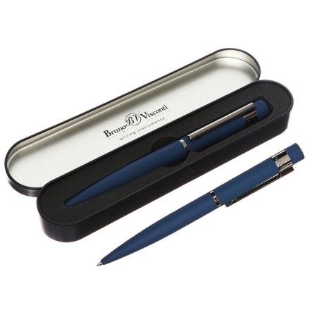 Switching handle, 1.0 mm, BrunovisConti verona, blue rod, metal case Soft Touch Blue, in case
