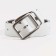 Women's belt, width 2.5 cm, screw, buckle metal, white color