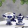 Samovar is medium, gzhel, porcelain, 18x11 cm