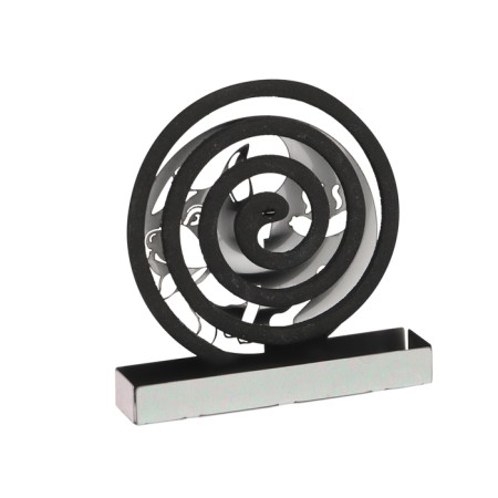 Spiral stand from mosquitoes and incense, metal, "dog"-6