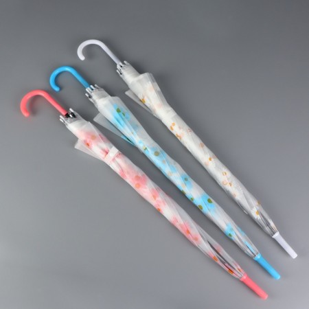 Umbrella - semi -automatic cane "flowers", 8 knitting needles, r = 46 cm, color mix-3