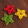 Decor for creativity from the vine "Star" set of 3 pcs., Size 1 pc. - 6.5 cm, color mix