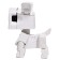 Robot hours “Puppy”, transformed into the alarm, works from batteries, white color