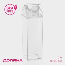 A jug for Dailyan drinks, 1 l, 8 × 26 cm, polystyrene, color transparent color