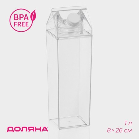A jug for Dailyan drinks, 1 l, 8 × 26 cm, polystyrene, color transparent color