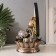 Table Polystone Fountain from the Network, Ganesha's backlight with a lotus at the waterfall 25x20x34 cm