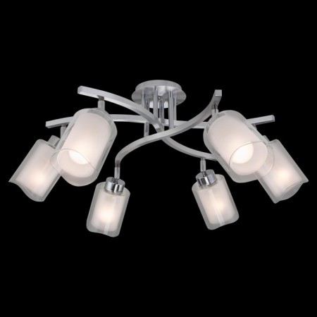 Bergen chandelier 6x75W e27 chrome 86.5x17x23.5cm-1