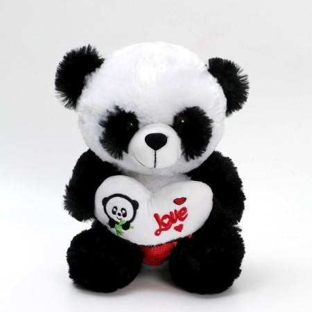 Soft toy "Panda with heart"