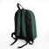 School backpack from textiles with lightning, external pocket, green color