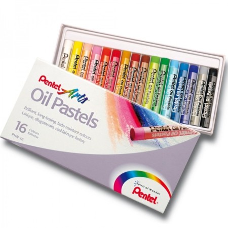 Oil pastel, 16 colors, Pentel, 8/60 mm, in cardboard-10