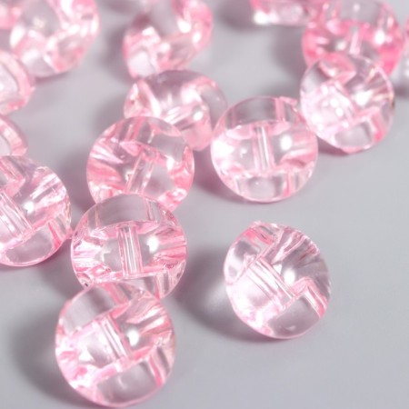 Buttons plastic on the midnight "Crystal Pink" 1.3x1.3 cm set 35 pcs 4.8x3.7x3.7 cm-2