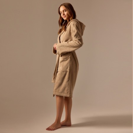 Terry robe with a hood Women's SL Home: Basic "Sabbia", rr l, 100% hl, 420 g/m2-6