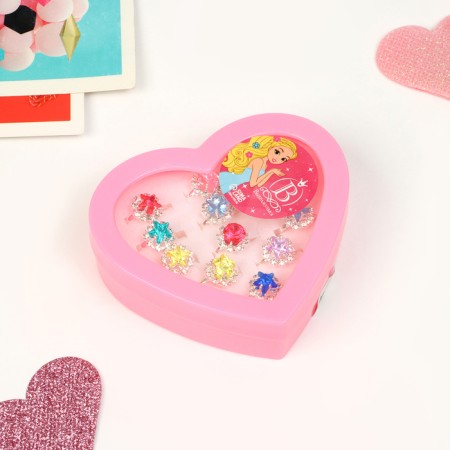 Rings Children's set of 12pcs "Chosulka" geometry, color mix, mix form in silver, b-r-3