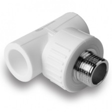 Тройник комбинированный AQUALINK, полипропиленовый, d=32 мм x 3/4", наружная резьба