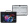 A4, 340 x 240 x 30 mm folder for labor, with a pen, lightning around, "music", laminated cardboard (voluminous 3D rusunes with a metallic effect)