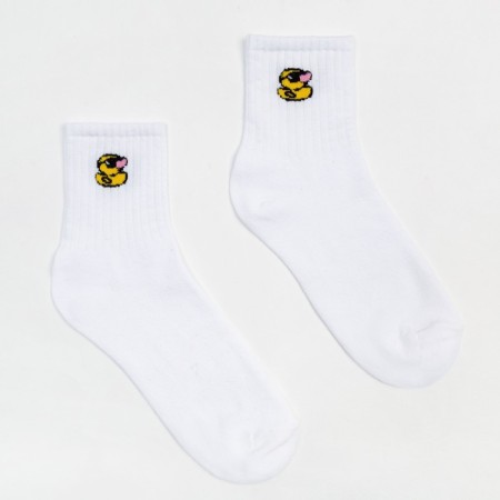 Men's socks minku "duckling" color white, size 42-43 (29 cm)