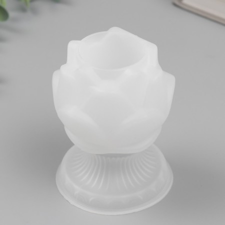 Mold Silicon "Summary. Lotus on a wide leg" 8.2x8.2x10.5 cm