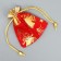 Bag gift plush "New Year's salutes", bells, embossing, 10 x 12 cm +/- 1.5 cm, New Year