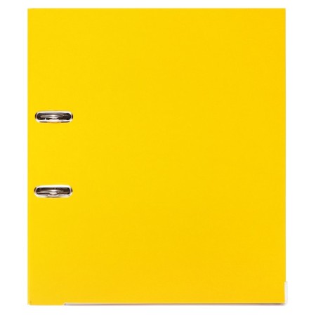 A4, 50 mm, calligrata, PVC, embossing "flax", metal edging, pocket for a spine, gathered, yellow, mix-2