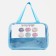 Cosmetic bag with lightning, blue color
