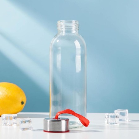 Water bottle "Lido", 400 ml, h = 18 cm, color strap mix-1