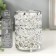 Summary metal, glass for 1 candle "Crystals and sunflowers" silver 13x9x9 cm